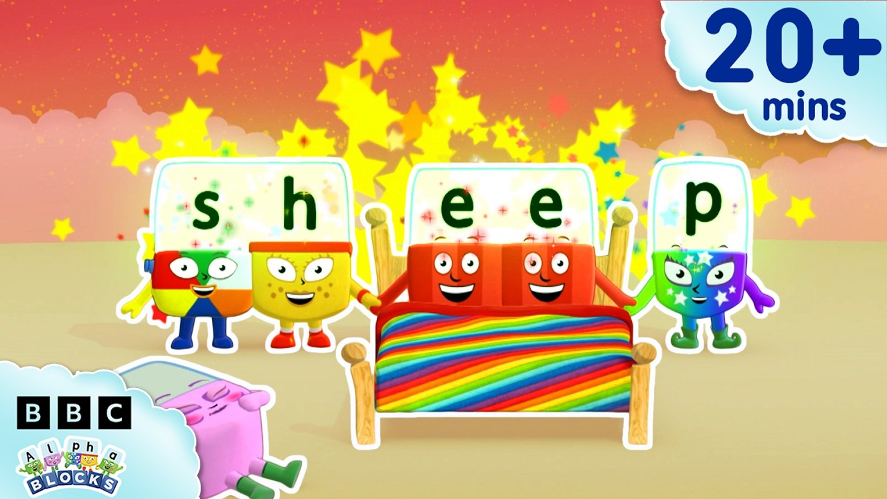 'EE' and More Long Vowels | Learn to Read and Spell for Kids Compilation | Alphablocks