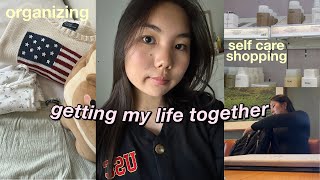 getting my life together 🦋 cleaning, self-care & hygiene shopping, studying