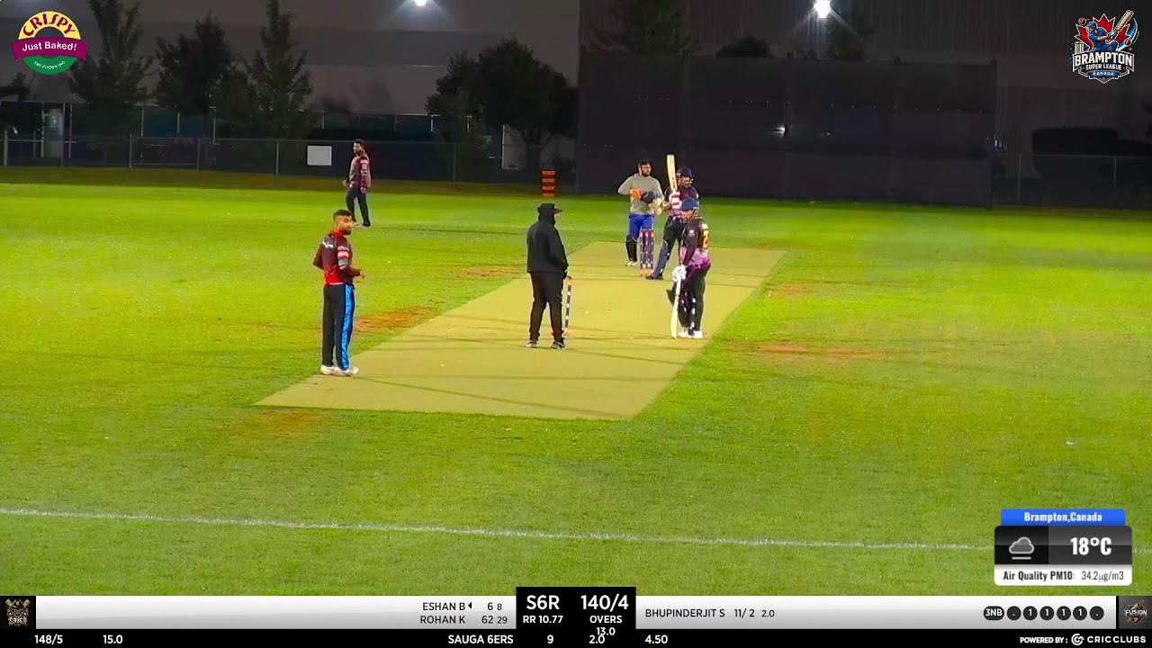 Crispy BSL 2025 - Division 1 ||  Fusion NEXT v  Sauga 6ers   || Brampton Super League