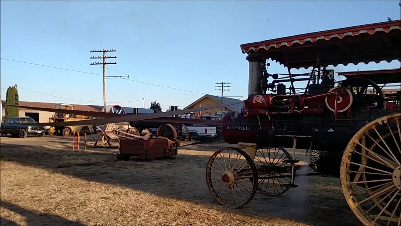 Russell Steam Tractor Spark Show Preparation - YouTube