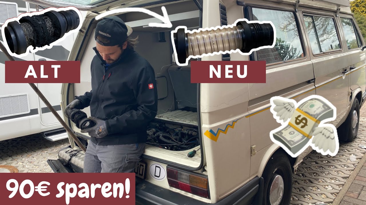 VW T3  ANLEITUNG Ansaugrohr vom Luftfilter selber reparieren und GELD  SPAREN! 