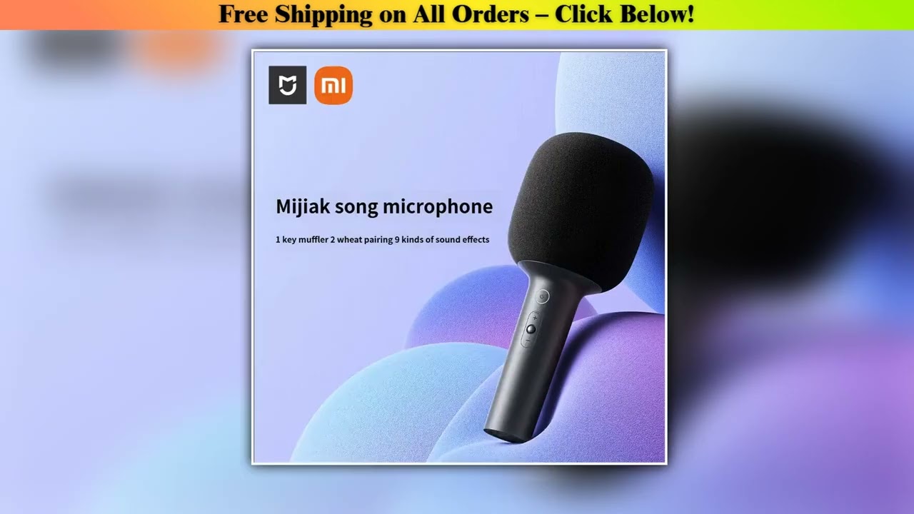 Xiaomi Mijia wireless K-Song Microphone With DSP Noise Cancellation Stereo Sound Effect Double