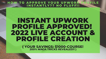 Instant Upwork Profile Approval | Upwork Account Approval in 8 minutes