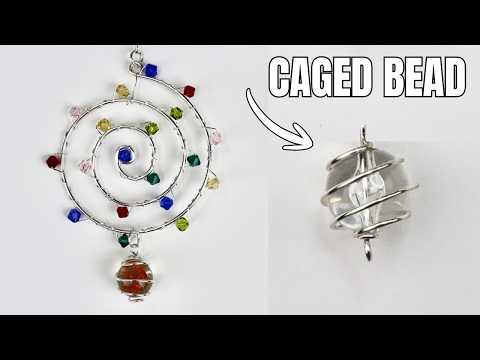 Spiral Suncatcher with Caged Marble Bead Tutorial