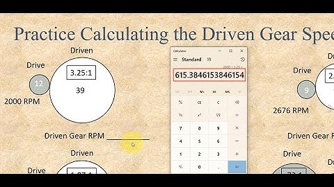 Calculating Driven Gear Speed Changes from a gear ratio