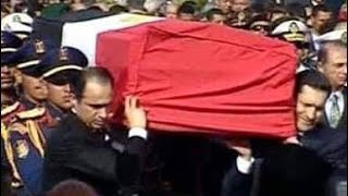 المشاهد الاولي من جنازة حسني مبارك اليوم