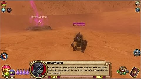 Wizard101 Mirage solo #41 East Sands of Time Shadow Bones (Balance)
