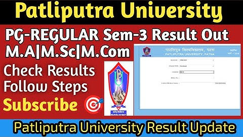PG-REGULAR Sem-3 Result Out Patliputra University|M.A|M.Sc|M.Com|Check Result Now|Download|#ppunews