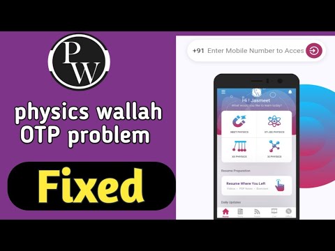 Physics Wallah App OTP problem solution