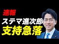 小泉陣営が悲鳴！卑劣ステマで支持率急落が止まりません。