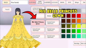 How to Play as Belle Disney Princess 💛 | Easy Full Tutorial | Sakura School Simulator #belleprincess
