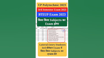 Civil Engineering EPC BTEUP Exam | Polytechnic Lateral Entry 3rd semester  #bteup_exam_news #bteup