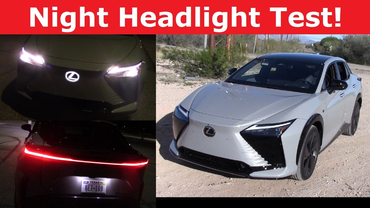 2026 Lexus RZ550e Headlight Test and Night Drive