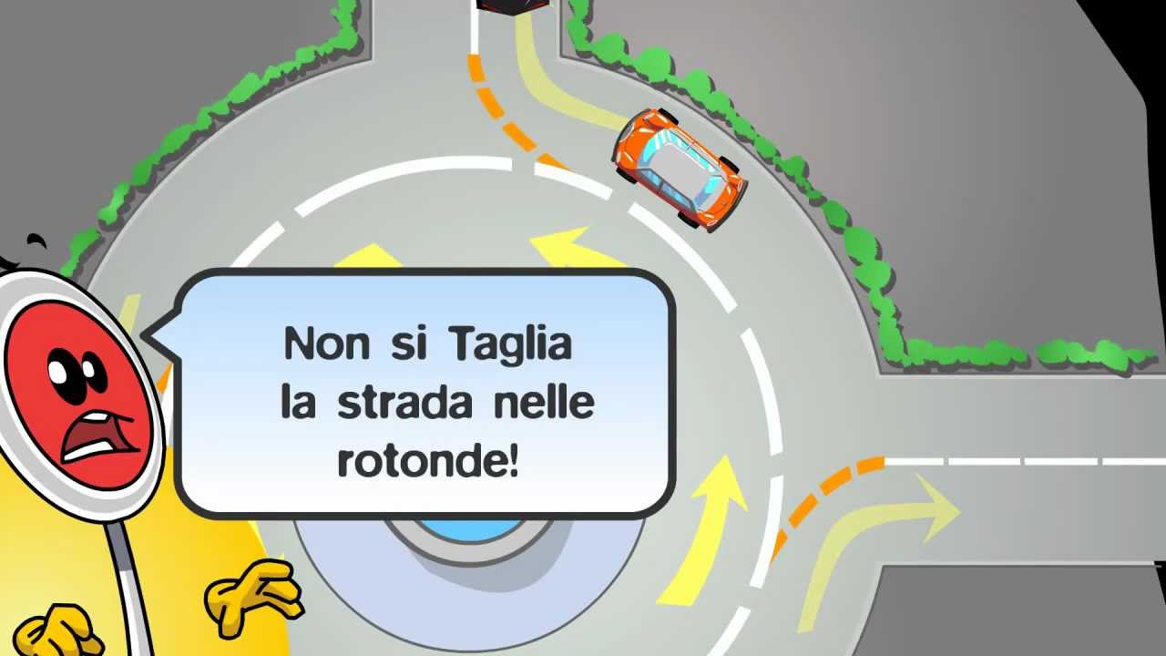 Non si taglia la strada nelle rotonde - girogirotonde - YouTube