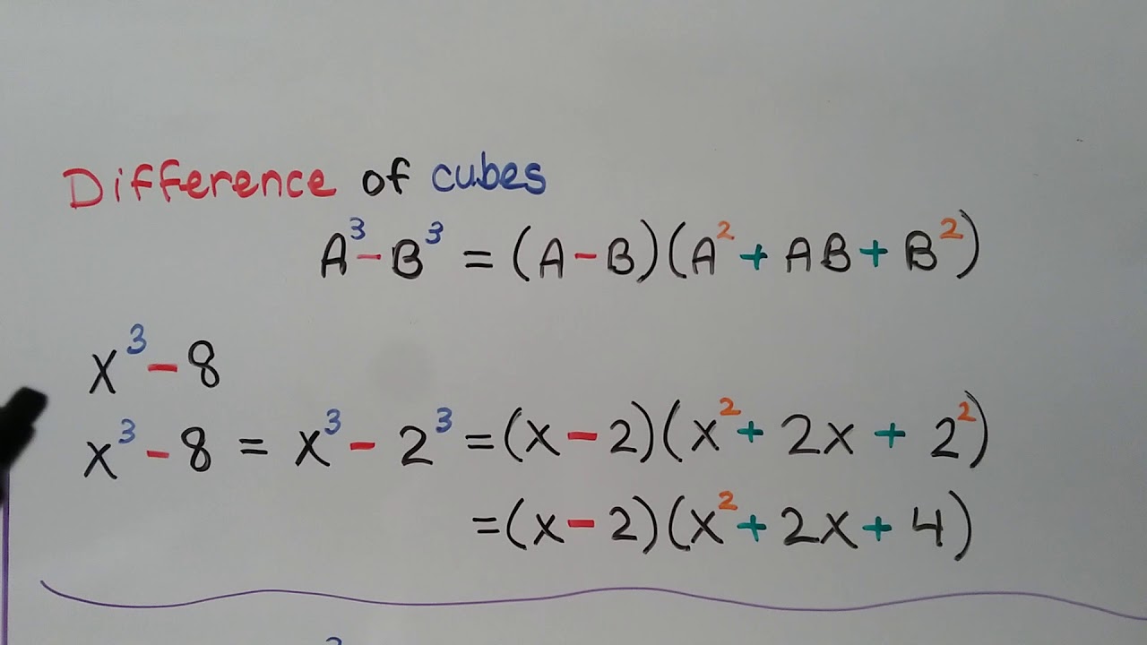 Algebra II 5.5A, Factor Sums or Differences of two Cubes - YouTube