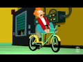 Futurama - Fry hops on bicycle