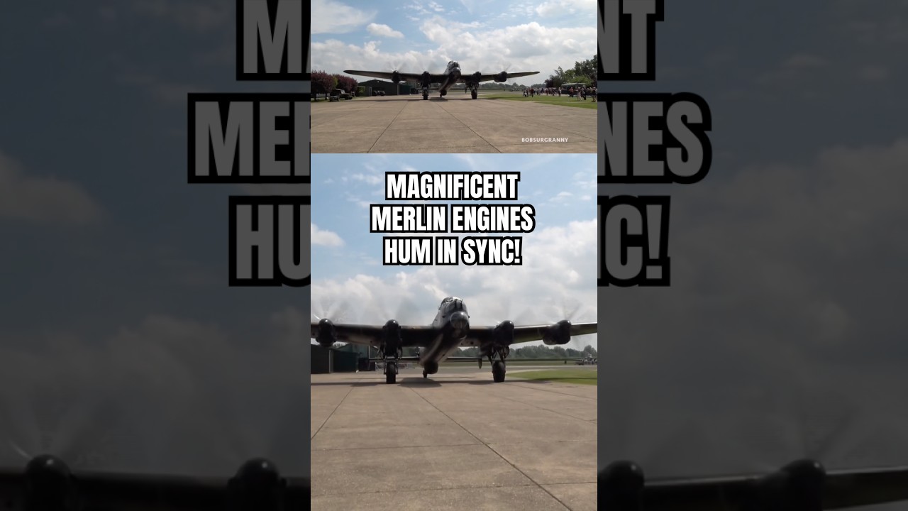🇬🇧Merlin Engines Humming Symphony - Lancaster Bomber #militaryaircraft #aviationlovers #fyp
