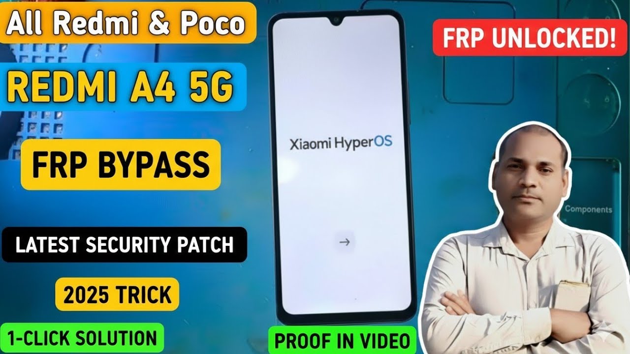 Redmi A4 5G FRP bypass || Redmi 14C 5G FRP remove || android 14/15 bypass 