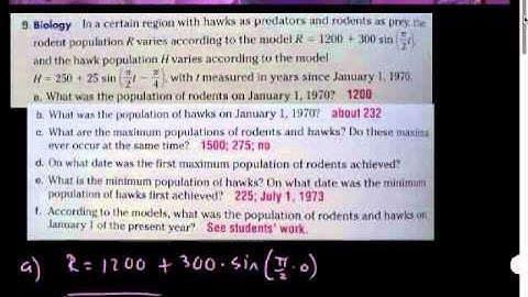 Modeling Real-World Equations with Sinusoidal Functions HW:391(9,13)