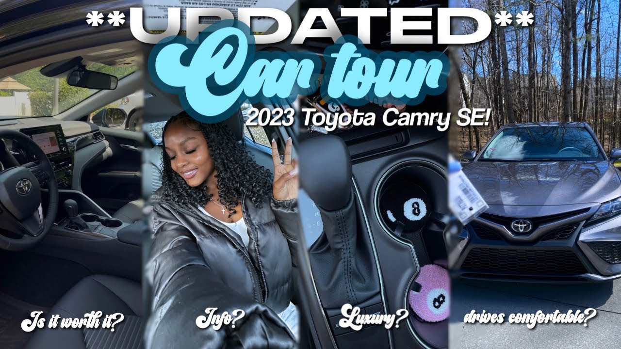 CAR TOUR || my first car !! | 2023 TOYOTA CAMRY SE🩵 **updated** very detailed!