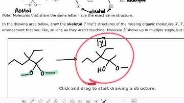ALEKS: Predicting the reactants or products of acetal hydrolysis