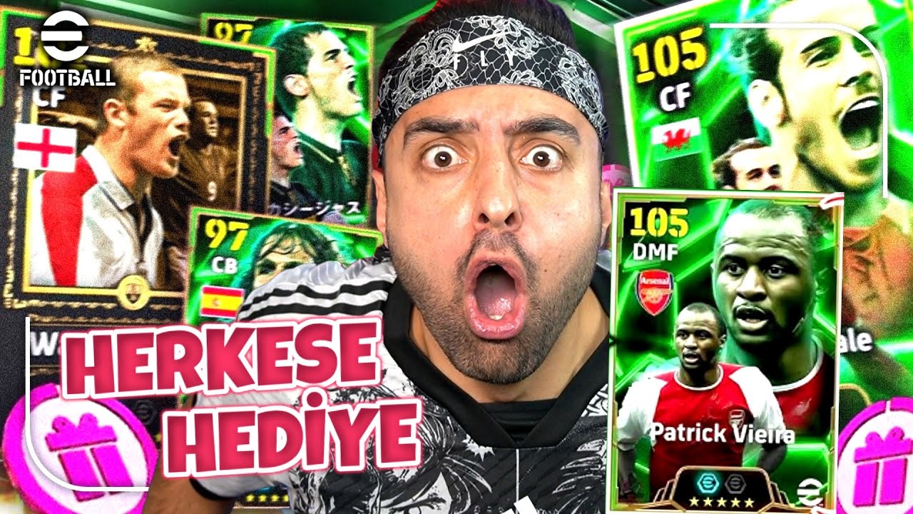 REKOR 105 KAPTAN VİEİRA YA TEK ATTIK 😱 HEDİYE EFSANE KİM ÇIKTI ? EFOOTBALL 2025 TOP AÇILIMI !