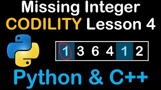 Missing Positive Integer in array | Python and C++ | Codility Solutions Lesson 4 - YouTube Missing Positive Integer In Array | Python And C++ | Codility Solutions Lesson 4 - Youtube