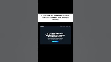 Visit CuratedUIList to discover Tailwind CSS components from leading UI libraries #tailwindcss