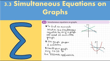 3.3 Simultaneous equations on graphs (Pure 1 - Chapter 3: Equations and inequalities)