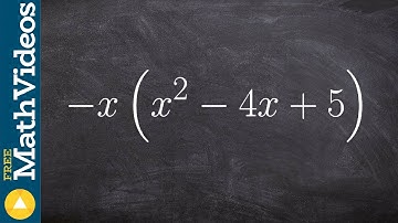 Learn how to distribute a negative x to a trinomial