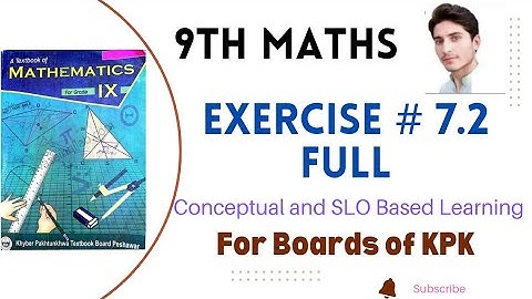 9th Maths Exercise 7.2 kpk Board || 9th class maths chapter 7 exercise 7.2 kpk board