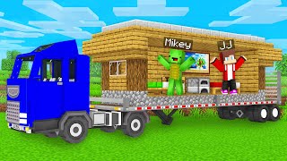 Mikey and JJ Built A Working TRUCK HOUSE in Minecraft (Maizen)