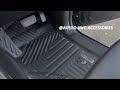 AUSGO TPE 5D Moulded Floor Mats for Ford Ranger Next-Gen 2022-Onwards Scuff Plate Covered Car Mats