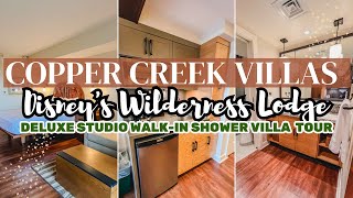 Copper Creek Villas at Disney's Wilderness Lodge/Deluxe Studio WalkIn Shower Room Tour