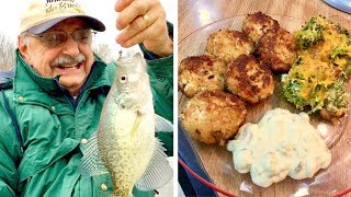Fishing for Crappie Cakes (in the snow flakes)