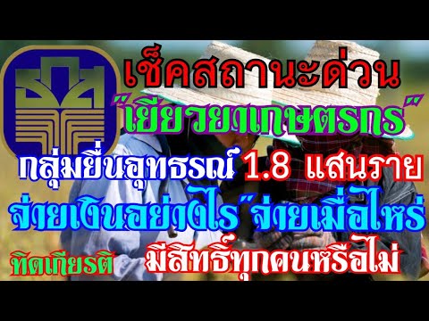 อย่าลืมเช็คสถานะ"www.เยียวยาเกษตรกร.comเพื่อไม่พลาดสิทธิ์4/7/63