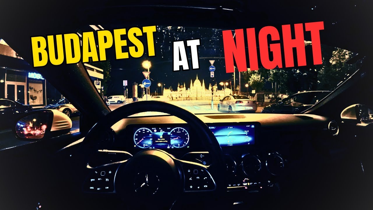 [4K POV/Raw Sound] Mercedes A180 Budapest Evening Drive