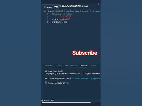 Day-06 || Indexing In Python. #python #pythonforbeginners # ...