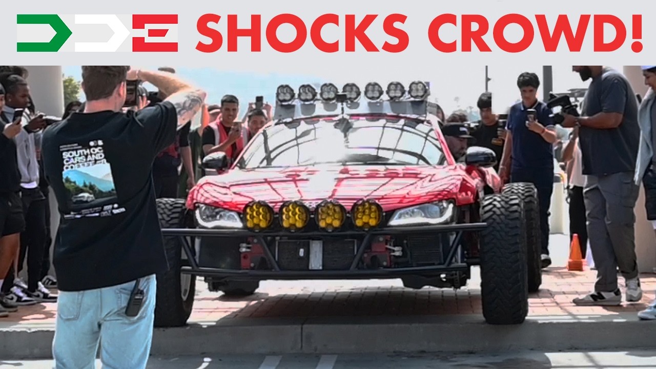 Tik Tok Teens loose their minds Audi R8 drives over sidewalk DDE