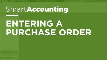 SmartAccounting - Entering a Purchase Order