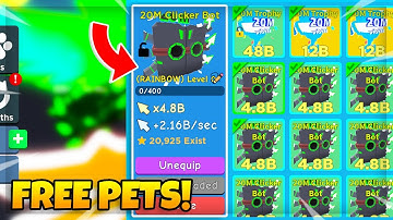 😲🤖 FREE RAINBOW 20M CLICKER PETS In Clicker Simulator!! (Roblox)