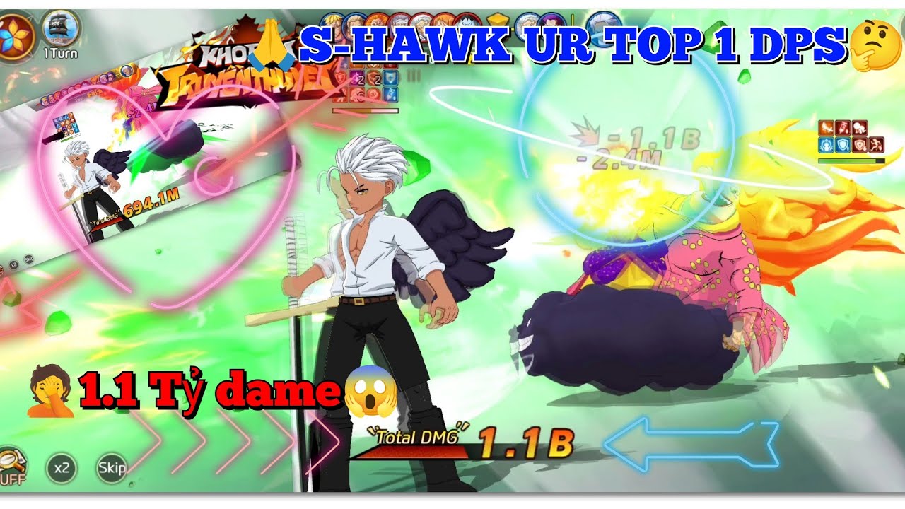 Onepiece: TEST S-HAWK UR PVE Xứng đáng top 1 #kbtt #op #luffy #zoro # ...