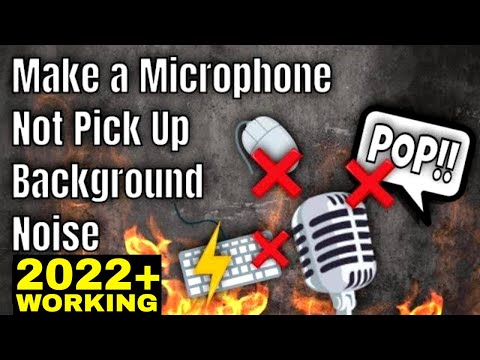 Video: How To Remove Microphone Background