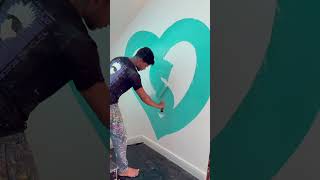 Blue colour wall painting video #sort #video reels