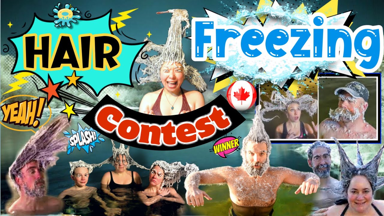 International Hair Freezing ContestTakhini hot pools,Canada 🇨🇦การ