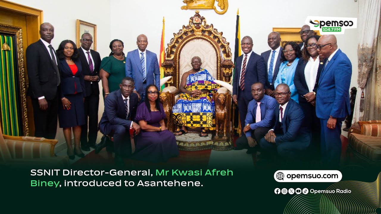 SSNIT Director-General, Mr Kwasi Afreh Biney, introduced to Asantehene
