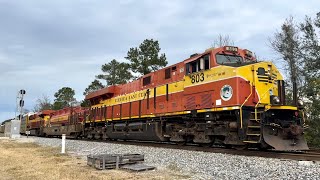 Champion Paint FEC ES44C4 803 Leads Train 105 at Sunbeam