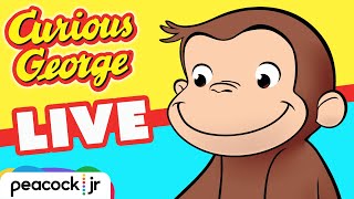 CURIOUS GEORGE 24/7 MARATHON!  Livestream for Kids ✨ Cartoons for Children