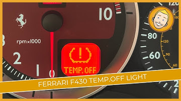 Ferrari F430 "Temp. Off" and "Service" dash lights