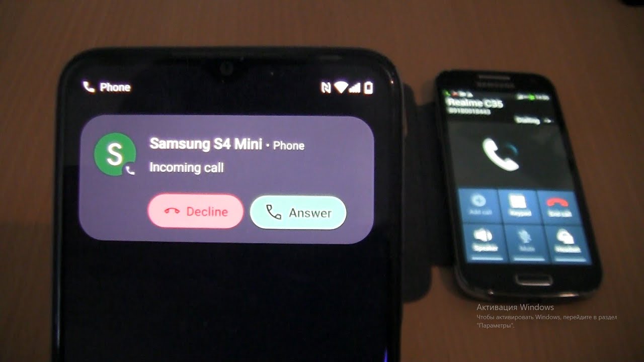 Over the Horizon Incoming call&Outgoing call at the Same Samsung Galaxy S4 Mini+Realme c35